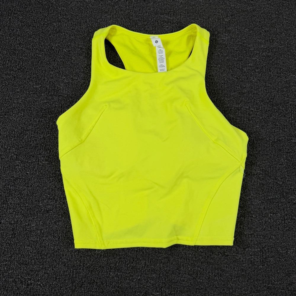 Lululemon Tank Top Womens 4 Invigorate Training Electric Lemon EUC